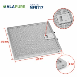 Alapure Metaalfilter geschikt voor Falmec 101080244 293x276mm