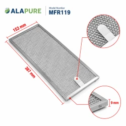 Alapure Metaalfilter geschikt voor Novy 563-8035 387x153mm