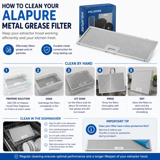 Alapure Metaalfilter geschikt voor Elica 452x148x14mm GF02VC