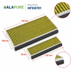 Alapure CleanAir Plus Koolstoffilter geschikt voor Bosch 11041790 / DWZ0AK0A0