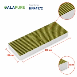 Alapure CleanAir Plus Koolstoffilter geschikt voor Bosch 11034172 / 17004082 / DWZ1IX1B6