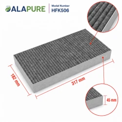 Alapure CleanAir Active-Koolfilter geschikt voor Bosch 11018621 / AA210110 / 11010506