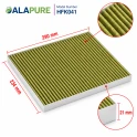 Alapure CleanAir Plus Koolstoffilter geschikt voor Neff 11034226 / 17004039 / Z52JXB1X6 (3 St.)​​​​​​​