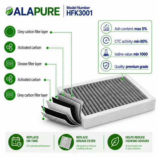 Alapure HFK3001 Geur En Fijnstoffilter geschikt voor HF3001