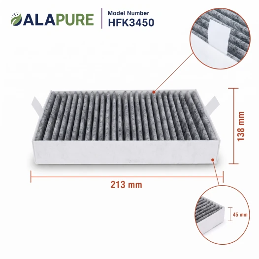 Alapure HFK3450 Geschikt voor Miele Koolstoffilter DKF31-P