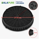 Alapure Koolstoffilter geschikt voor AEG MCFE21 / 9029801496 / 4055171138 /  Type 57 / Model 57