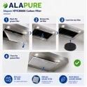 Alapure Koolstoffilter geschikt voor AEG MCFE21 / 9029801496 / 4055171138 /  Type 57 / Model 57
