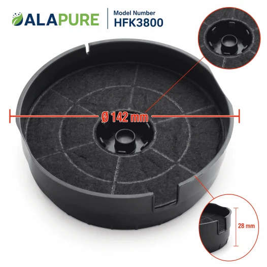 Alapure Koolstoffilter geschikt voor Whirlpool 482000009756 / AKB000
