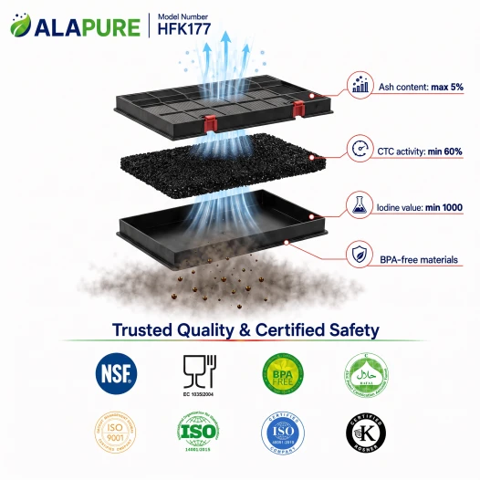 Alapure Koolstoffilter geschikt voor AEG MCFE34 / 9029793669 / 9029801330 / Type 150 / Model 150