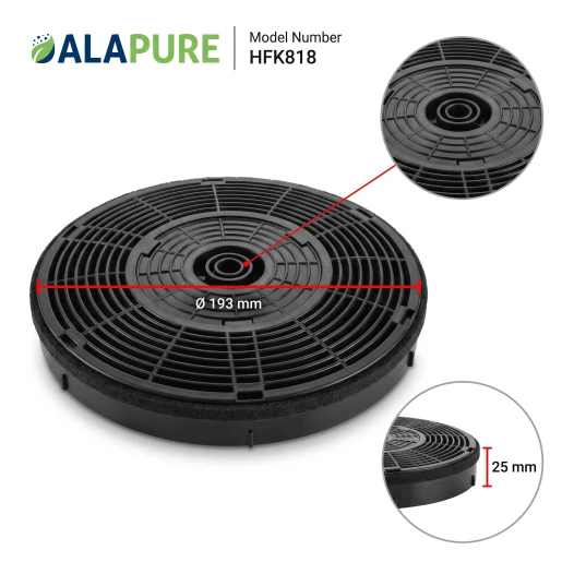 Alapure HFK818 koolstoffilter geschikt voor Exquisit Koolstoffilter 1010035 / C04