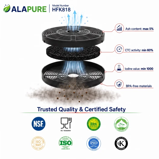Alapure HFK818 koolstoffilter geschikt voor Exquisit Koolstoffilter 1010035 / C04