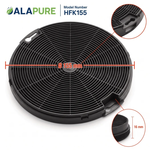 Alapure Koolstoffilter geschikt voor Airlux CR490 (2-pack)