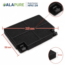 Alapure Koolstoffilter geschikt voor Zanussi MCFE16 / EFF55 / 9029800621