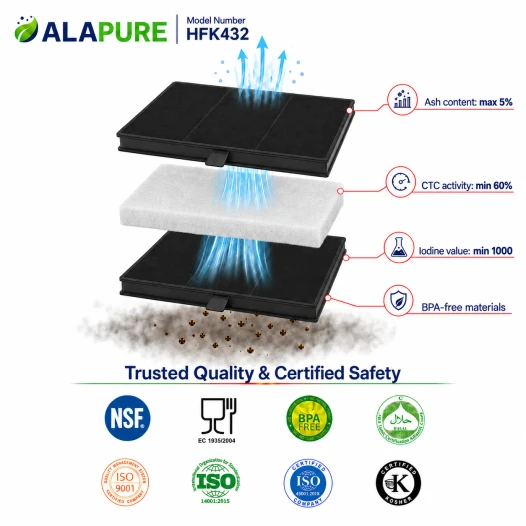 Alapure Koolstoffilter geschikt voor Constructa 11026771 / 00705432 / 705432