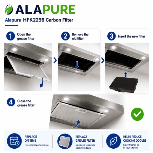 Alapure Koolstoffilter geschikt voor Bosch 11022296 / DWZ0DX0A0
