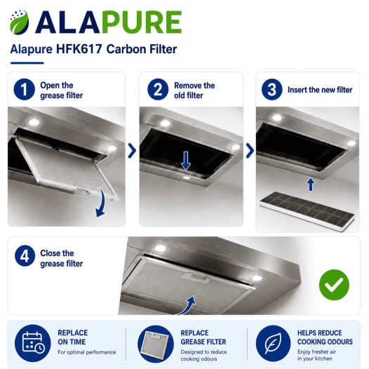 Alapure Koolstoffilter geschikt voor Balay 00296178 / 296178 / DHZ3406