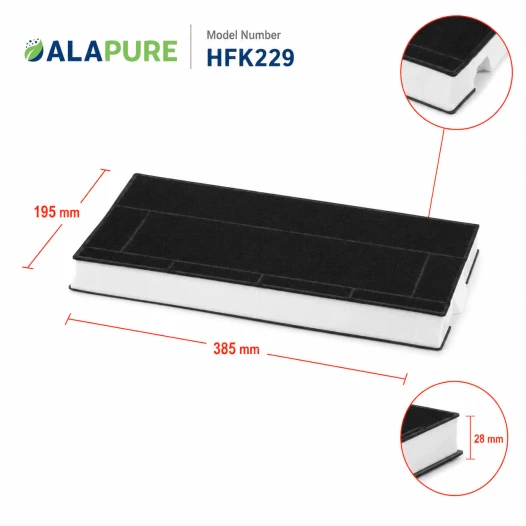 Alapure Koolstoffilter geschikt voor Constructa 00434229