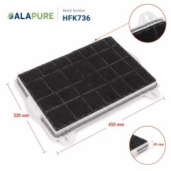 Alapure Koolstoffilter geschikt voor Neff 00460736 / 460736 / Z5110X3