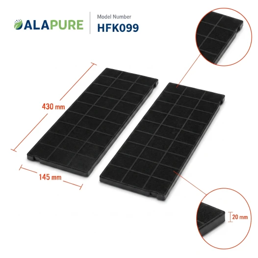 Alapure Koolstoffilter geschikt voor DeDietrich AK912AE1 (2St.)