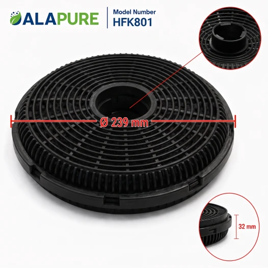 Alapure Koolstoffilter geschikt voor Beko 9197068268 (2St.)