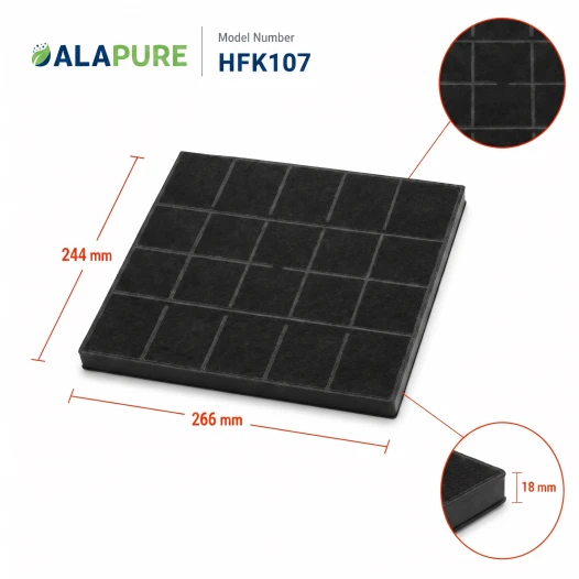 Alapure Koolstoffilter geschikt voor Electrolux MCFB58ST / 9029865848 / MCFB58